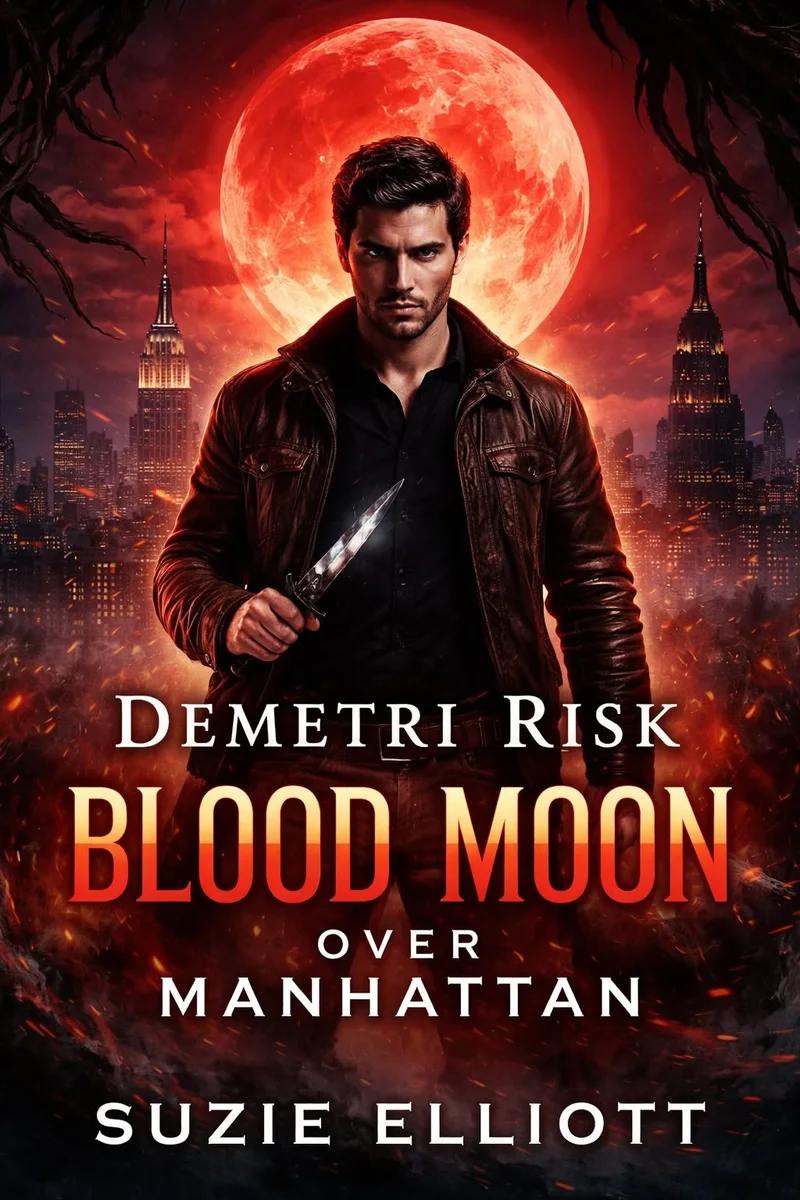 Cover of Demetri Risk: Blood Moon Over Manhattan by Suzie Elliott